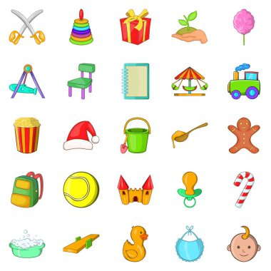 Çırak Icons set, karikatür tarzı