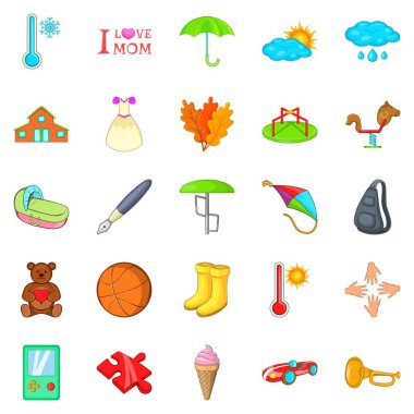 Temel Icons set, karikatür tarzı