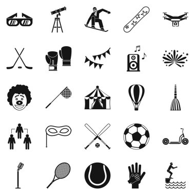 Şaka Icons set, basit tarzı