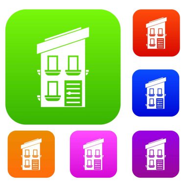 İki katlı ev koleksiyonu ayarla