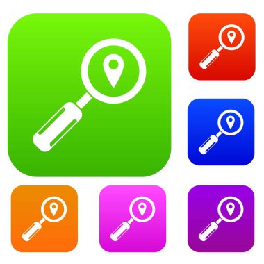 Büyüteç ve konumu koleksiyonu ayarla