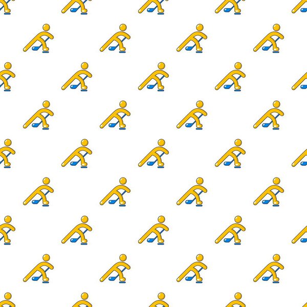 Hockey player pattern seamless