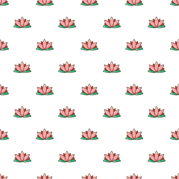 Modèle de fleur de lotus sans couture — Image vectorielle