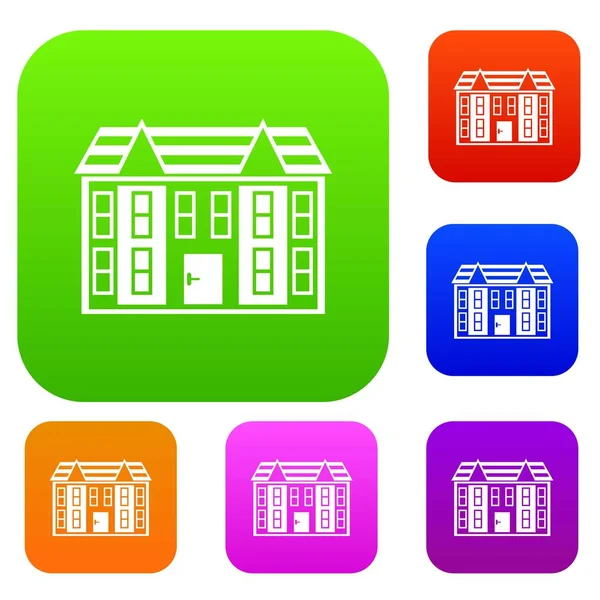 Büyük iki katlı ev koleksiyonu ayarla