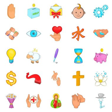 Tanrım simgeler ayarla, tarzı çizgi film