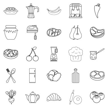 Gale Icons set, anahat tarzı yemek