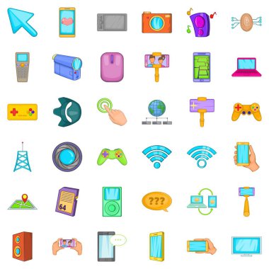 Web para Icons set, karikatür tarzı