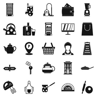 Kap Icons set, basit tarzı