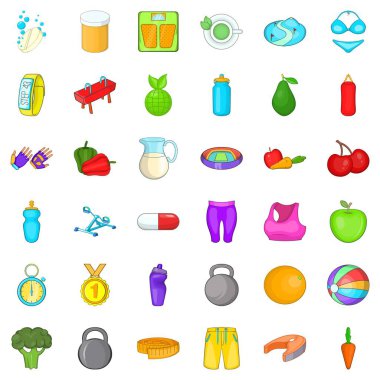 Sağlık bakım Icons set, karikatür tarzı