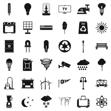 Tarım Icons set, basit tarzı