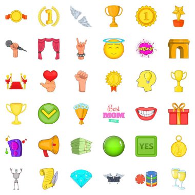 Spor zafer simgeler ayarla, tarzı çizgi film