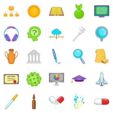 Biliş Icons set, karikatür tarzı