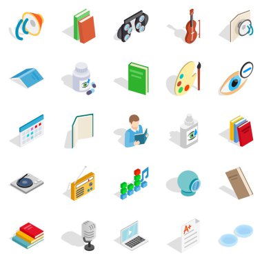 Okuma Icons set, izometrik stili