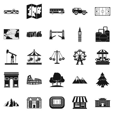 Topluluk Icons set, basit tarzı