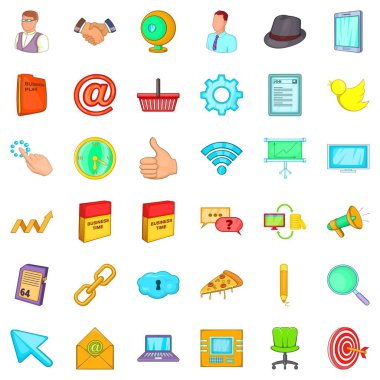 Çalışma zamanı Icons set, karikatür tarzı