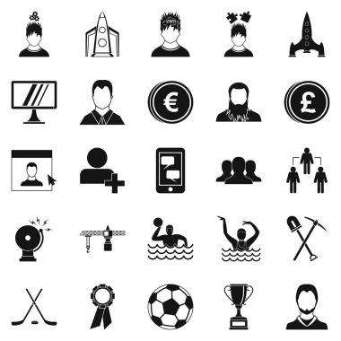 Lider Icons set, basit tarzı