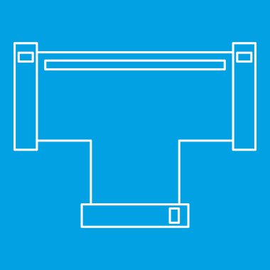 T boru bağlantı simgesi, anahat stili