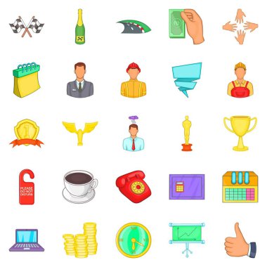 Yönetişim Icons set, karikatür tarzı