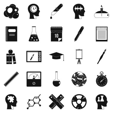 Soruşturma Icons set, basit tarzı