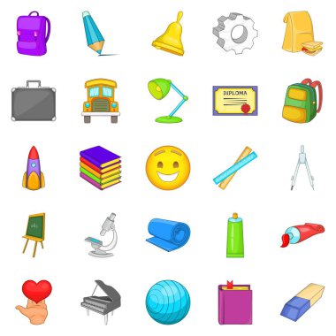 Çalışma Icons set, karikatür tarzı