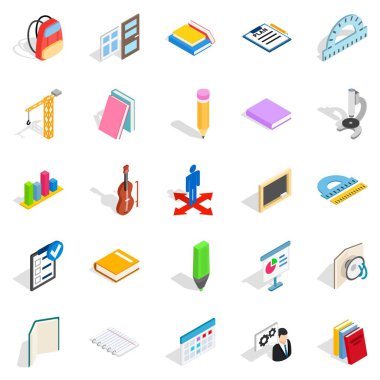 Çalışmalar Icons set, izometrik stili