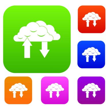 Bulutlar oklarla koleksiyonu ayarla