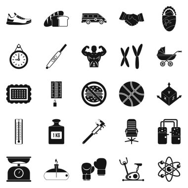 Tartı Icons set, basit tarzı