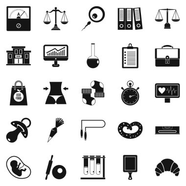 Tahmini Icons set, basit tarzı