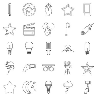 Salgın Icons set, anahat stili