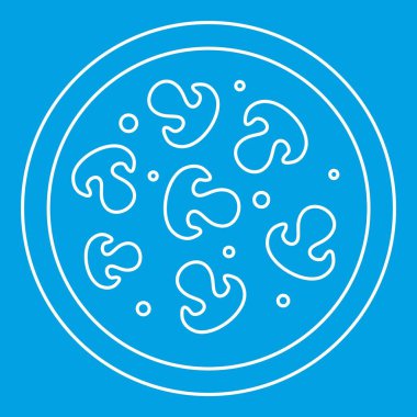 Mantar simgesi, anahat tarzı pizza