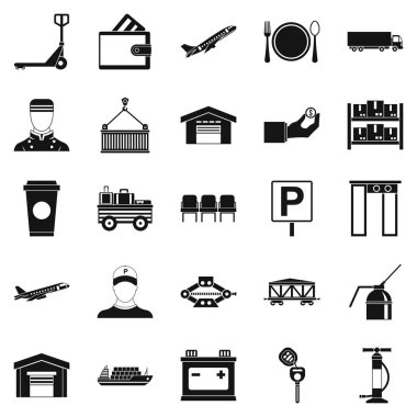 Şarj cihazı Icons set, basit tarzı