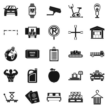 Porter Icons set, basit tarzı