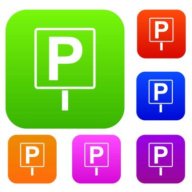 İşareti otopark koleksiyonu ayarla