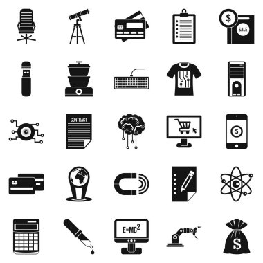 İpotek Icons set, basit tarzı