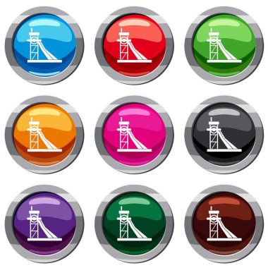 Taş yıkama için donatım 9 koleksiyonu ayarla