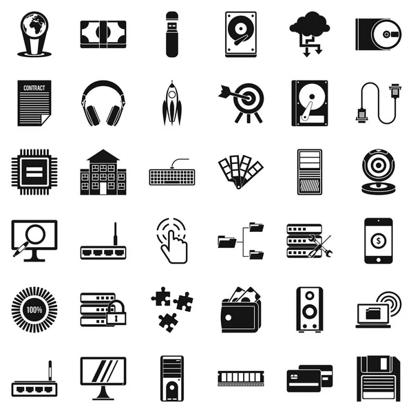 Web uzantısı Icons set, basit tarzı