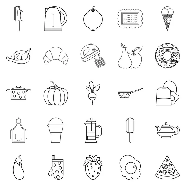 Conjunto de ícones Caboose, estilo esboço — Vetor de Stock