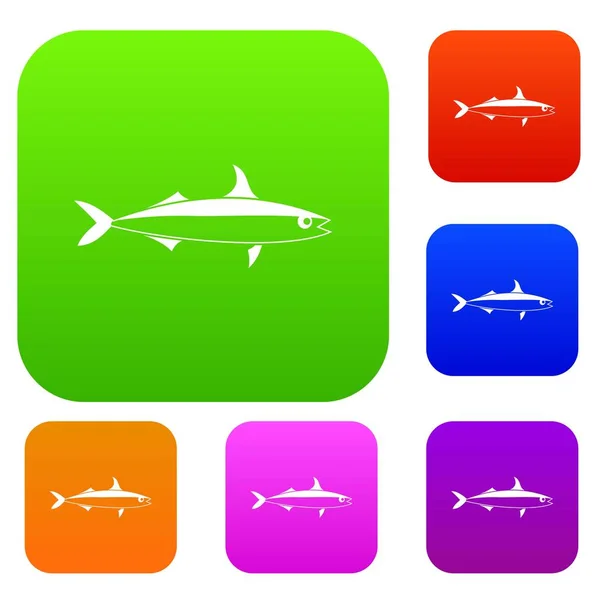 Fish set collection — Stock Vector