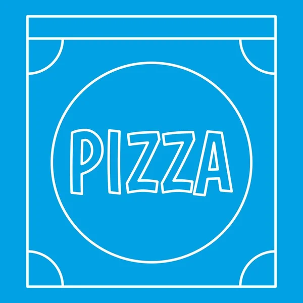 Pizza box icon, outline style — Stock Vector
