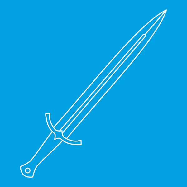 Icône longue épée, style contour — Image vectorielle