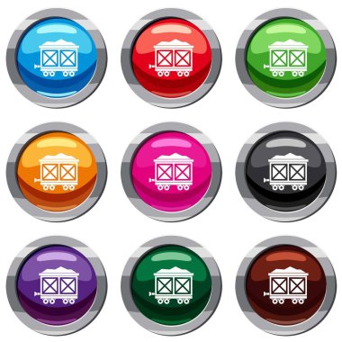 Altın set 9 koleksiyonu ile tekerlekli cart