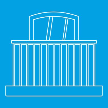 Balkon korkuluk simgesi, anahat stili ile