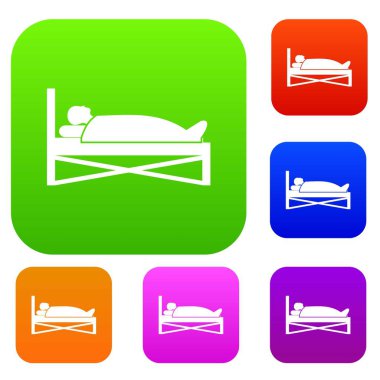 Hastane yatağında hastada koleksiyonu ayarla