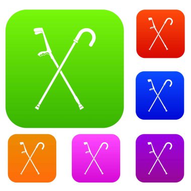 Baston yürüyüş koleksiyonu ayarla