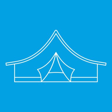 Kamp çadır simgesi, anahat stili