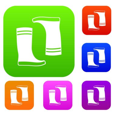 Küme koleksiyon lastik çizmeler