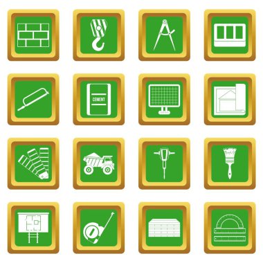 Yeşil İnşaat Icons set