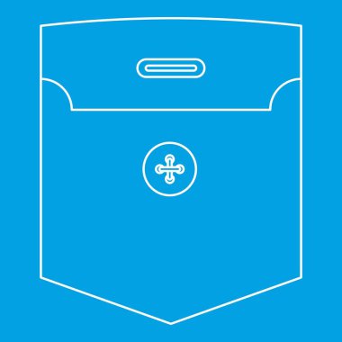 Gömlek cep simgesi, anahat stili