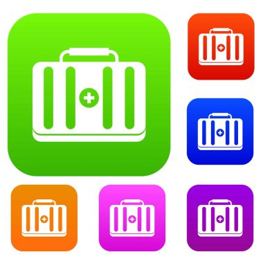 İlk yardım çantası koleksiyonu ayarla