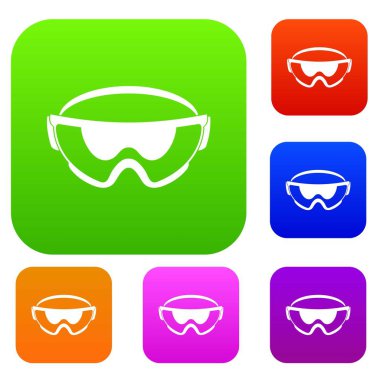 Koruyucu gözlük koleksiyonu ayarla